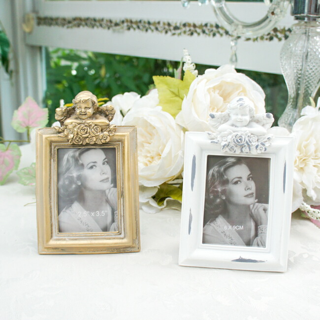 楽天市場】一輪の薔薇エンジェルオブジェ 天使 置物 ピンク ホワイト