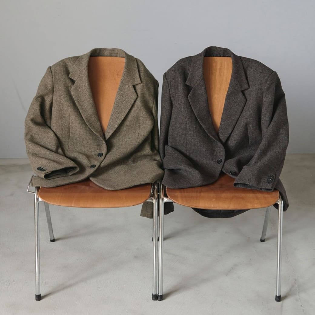 anuke(アンヌーク)ヘリンボーンウールジャケット(未使用) ànuke online store（アンヌーク） / Herringbone Wool