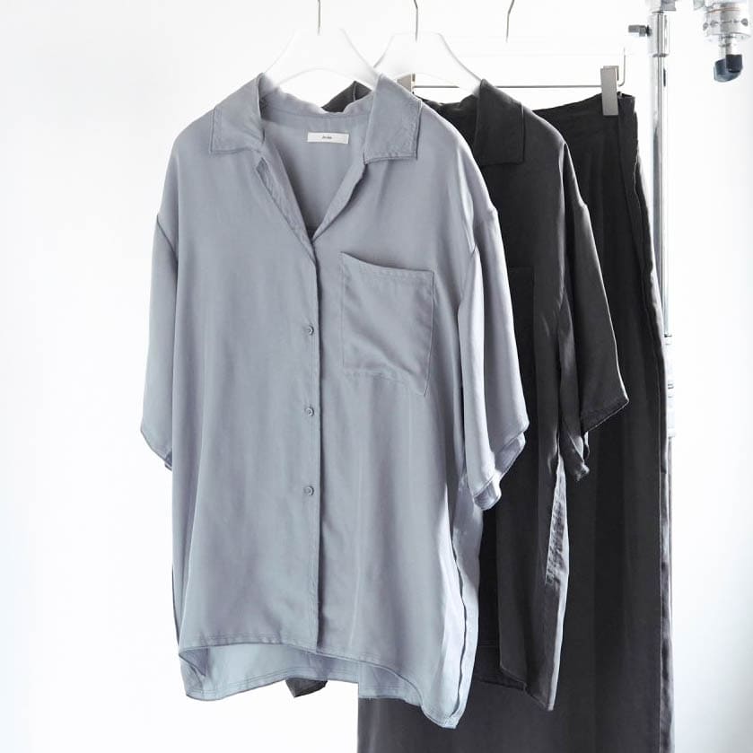 anuke アンヌーク Highcount Over Shirts アイスブルー anuke (アンヌーク）Highcount Over Shirts☆ 25秋冬予約2