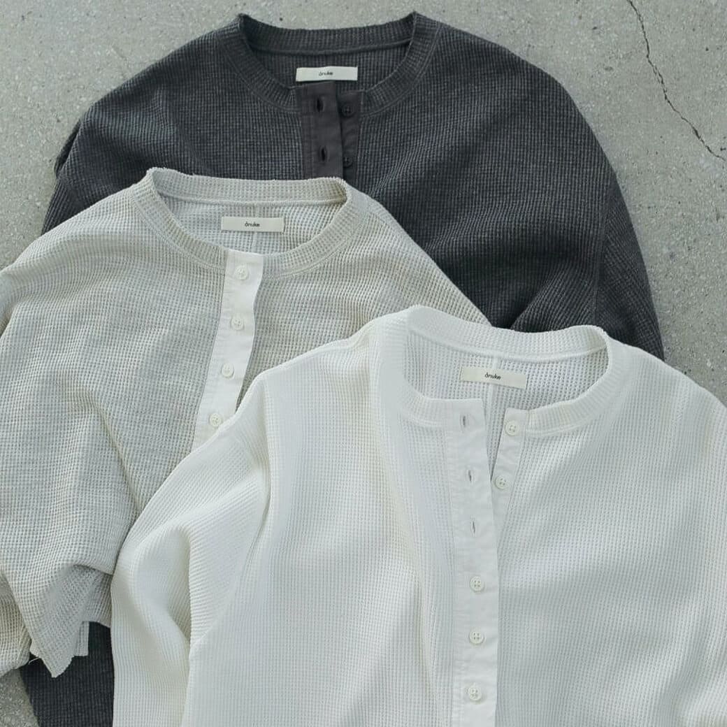 楽天市場】【即日発送(火曜除く)】anuke アンヌーク Waffle Henley