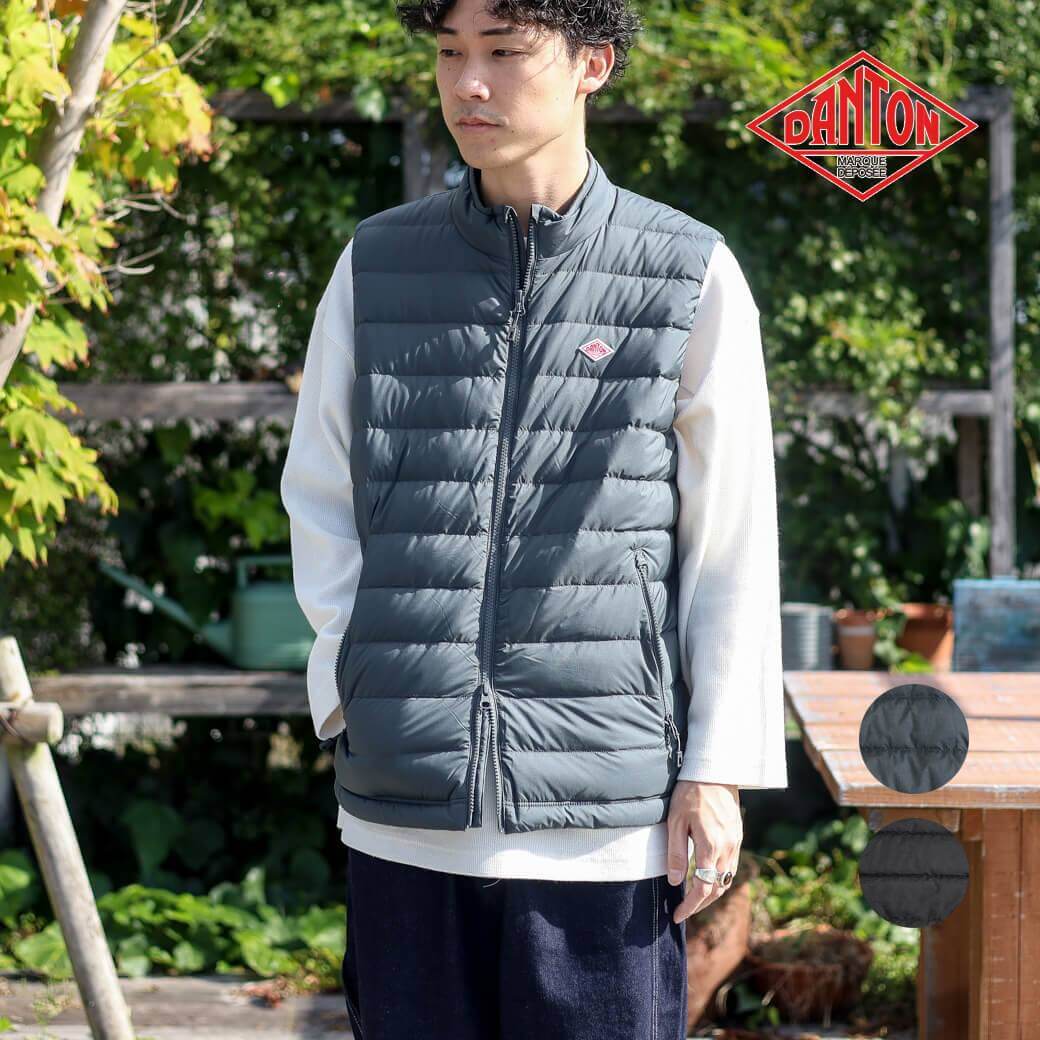 ダントン アウター DANTON NYLON TAFFETA MIDDLE DOWN STAND COLLAR VEST ナイロン タフタ ミドル ダウン スタンド カラー ベスト メンズ 秋冬 送料無料 dt-a0565nrp