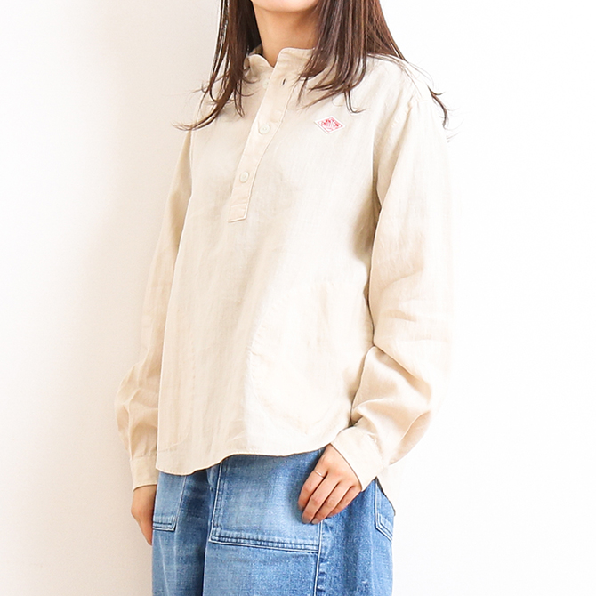 Danton Linen Cloth Pullover L S Shirtjd