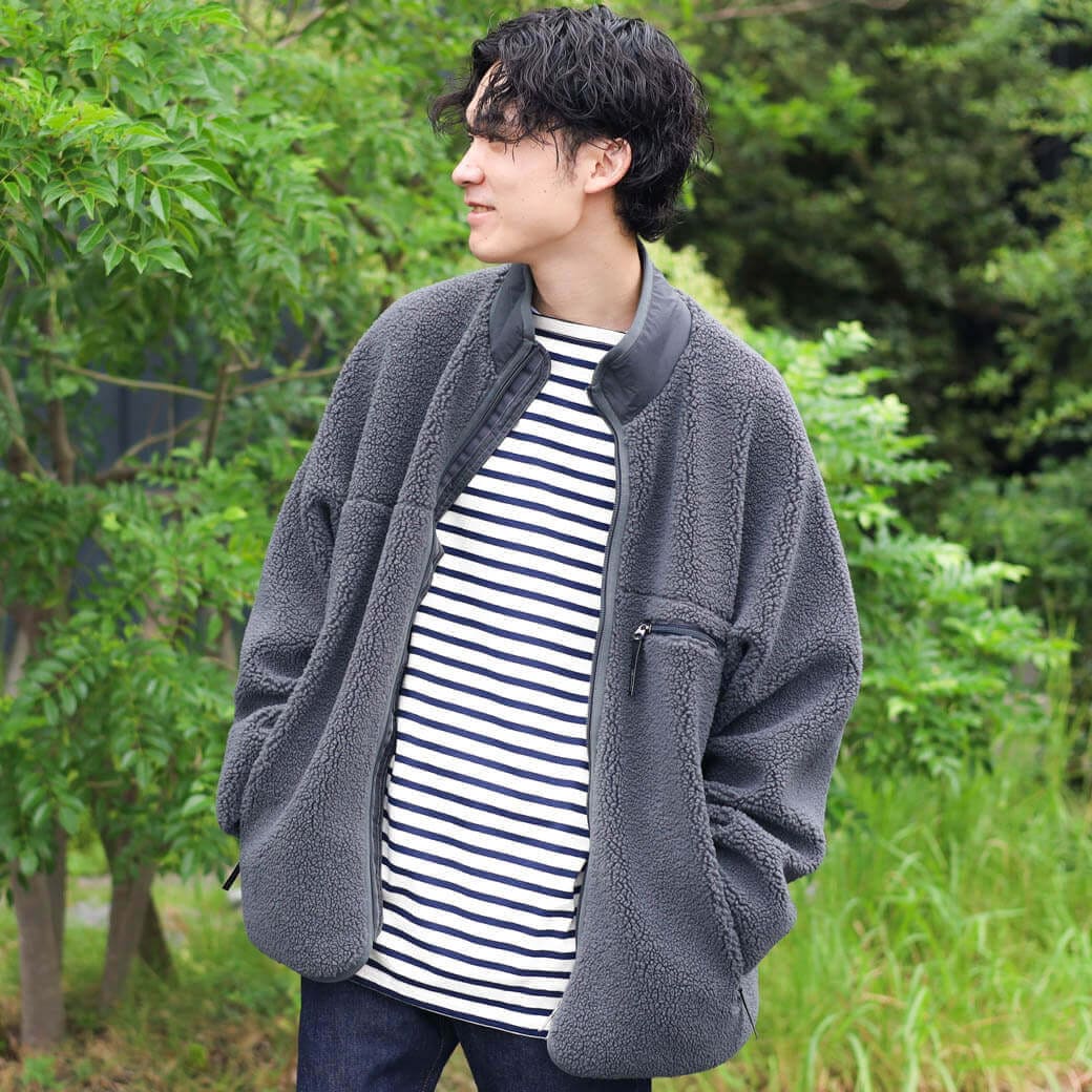 楽天市場】DANTON ダントン ノーカラーフリースカーディガン