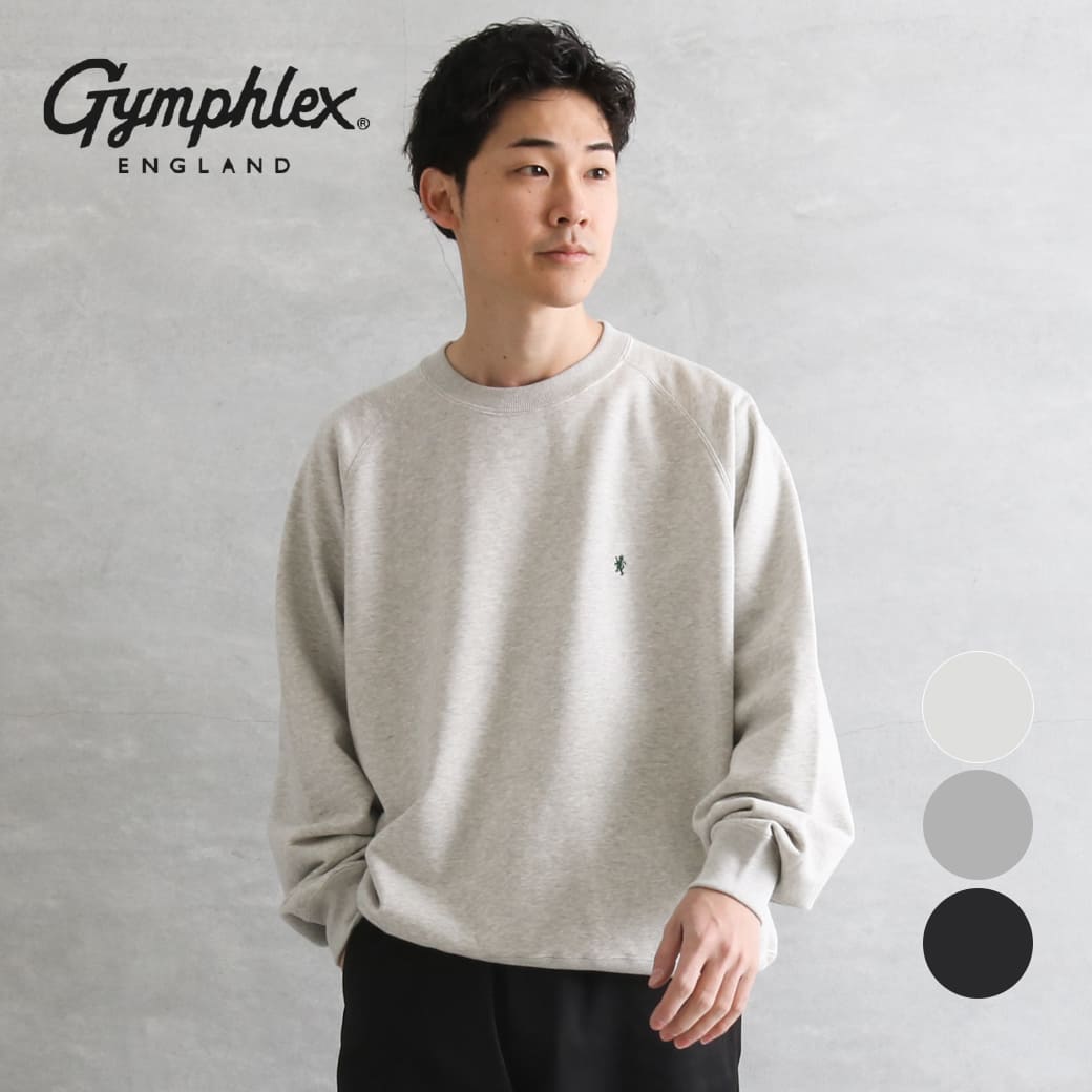 Gymphlex ジムフレックス メンズ T/C テリー スウィング スリーブ クルーネック プルオーバー T/C TERRY SWING SLEEVE CREW NECK P.O. GY-C0292TCA