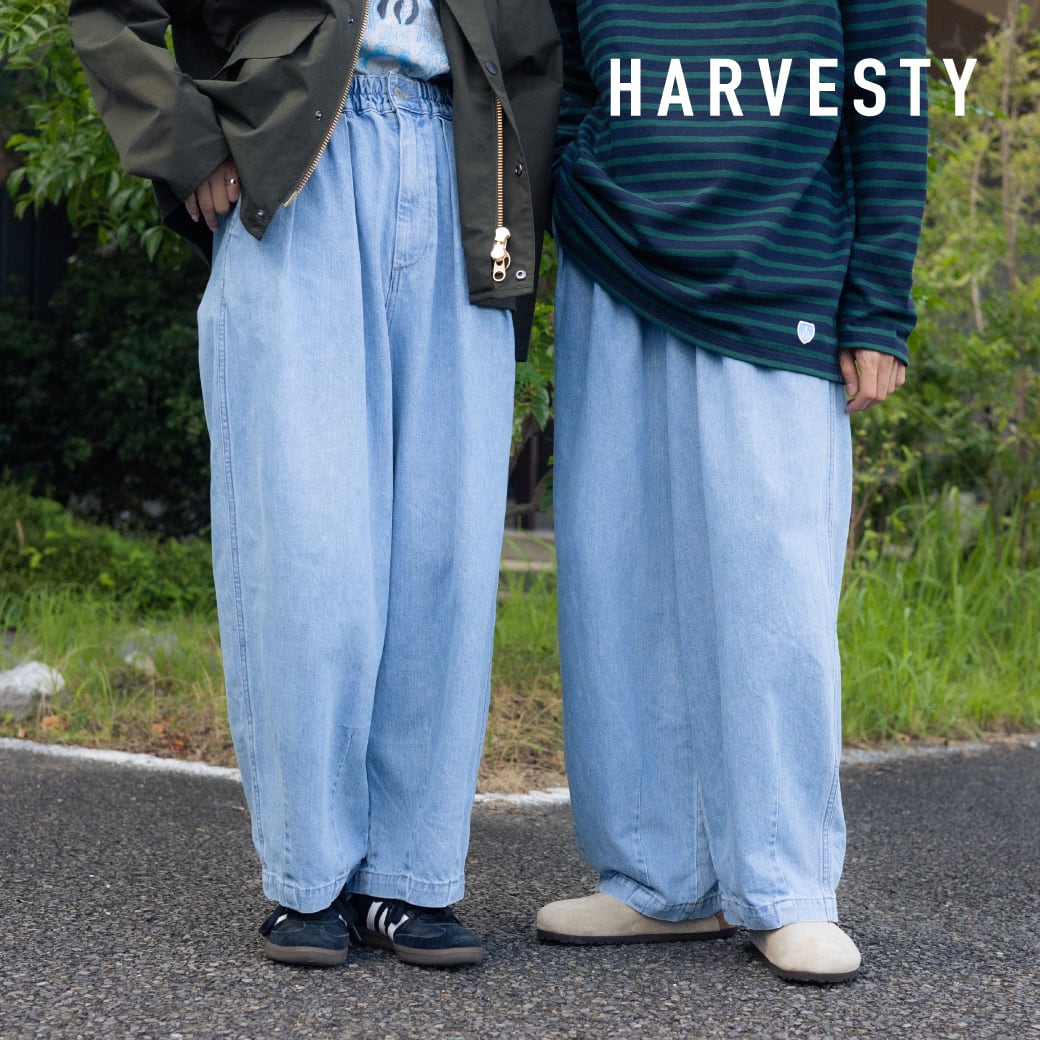 【4/4 20:00～4/10 9:59までP10倍】HARVESTY DENIM NARROW CIRCUS PANTS ハーベスティ デニムサーカスパンツ ナローシルエット 秋冬 レディース メンズ ユニセックス サーカスパンツ パンツ ゆったり リラックス コットン 送料無料