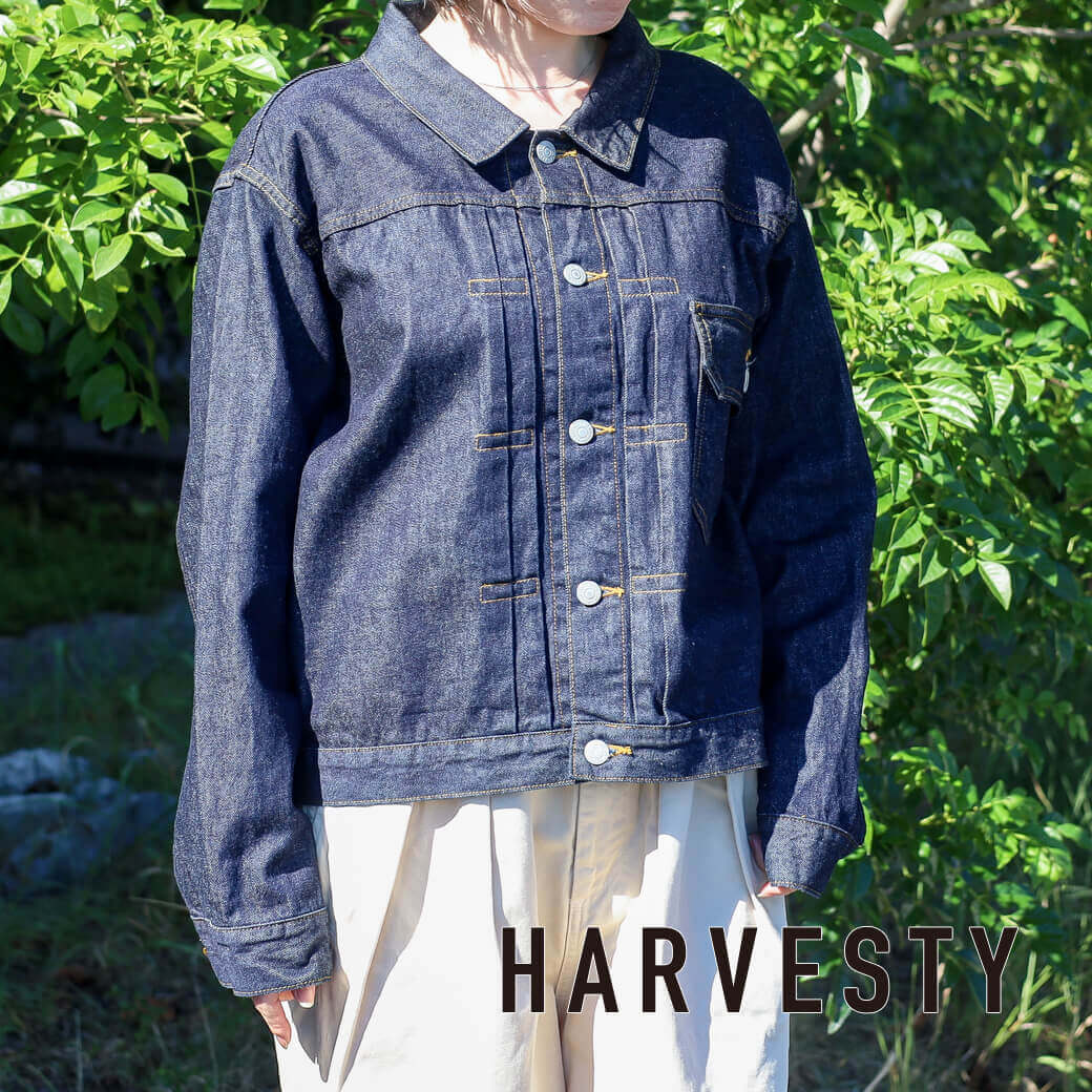 HARVESTY ハーベスティ ジーンズ上衣 ユニ一発やる  レディース メンズ  秋冬 貨物輸送無料 a32409-98