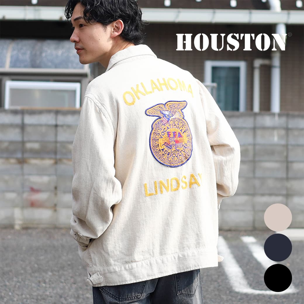 ヒューストン FFAジャケットコーデュロイ短丈 HOUSTON HOUSTON（ヒューストン） CORDUROY EMBROIDERY JACKET