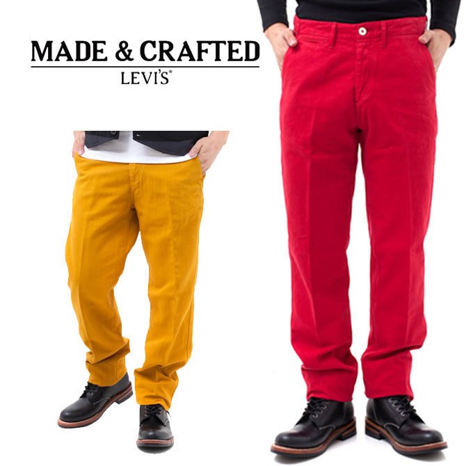 【4/4 20:00～4/10 9:59までP10倍】メンズ LEVI'S リーバイス Made&Crafted Drill Chino ドリルチノ 05136-0008 Golden Yellow 0008 Jester Red 0010 Bistre 0006 ボーンフリー BORN FREE