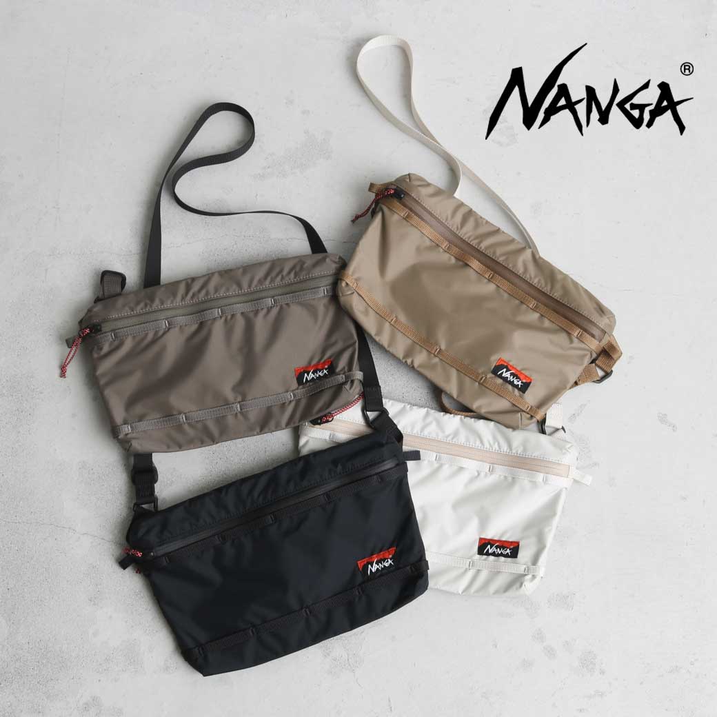 【6/4 20:00~6/11 9:59までP10倍】NANGA ナンガ  オーロラテックス サコッシュ NA2441-3A199 2025年 肩肉 御徒面子 ユニ一発やる アウトドア 雨合羽 オール時期 小物 袋 納める 汚れにくい