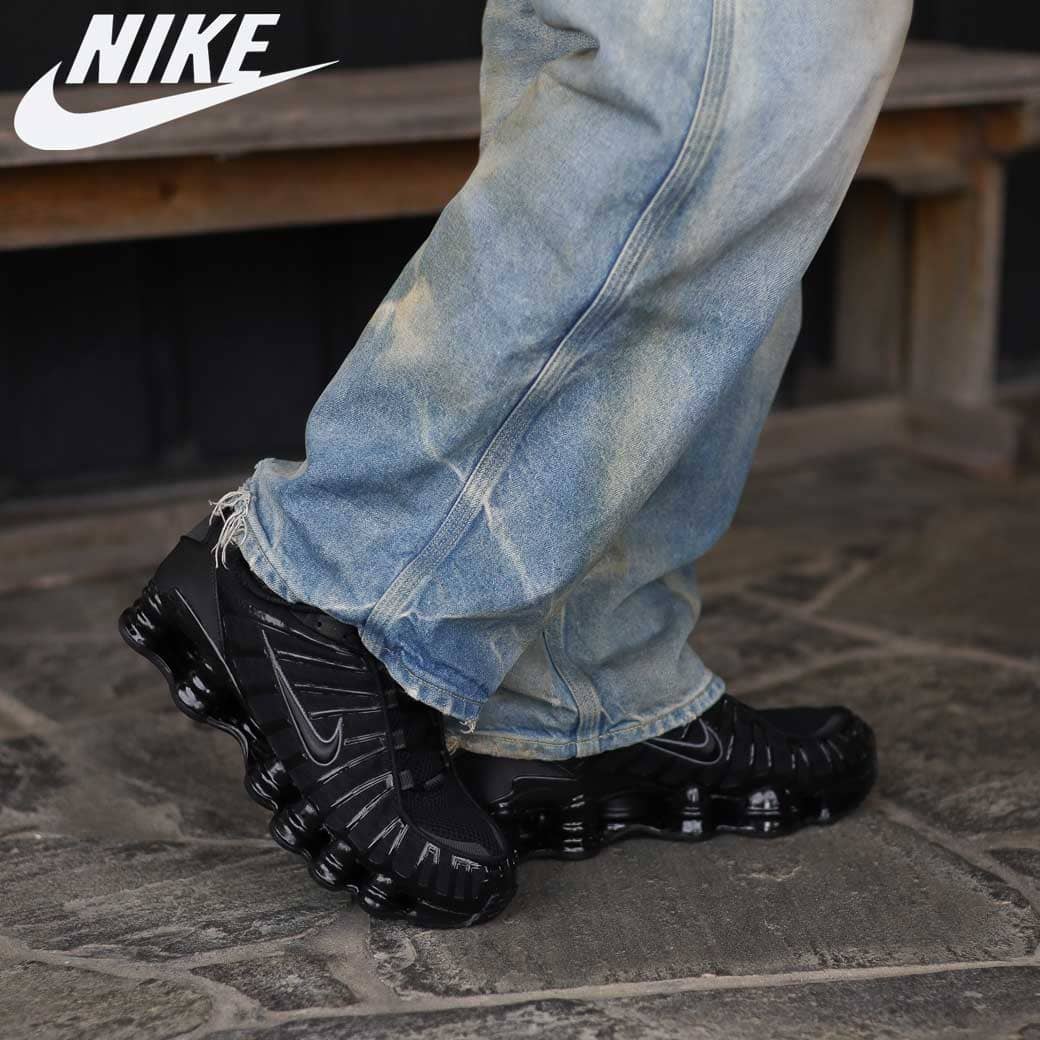 【6/4 20:00~6/11 9:59までP10倍】NIKE ナイキ ショックスTL SHOX TL メンズ 通年 組みあわせるなめし革 布切れ 黒いこと 26.5珊-28.0珊