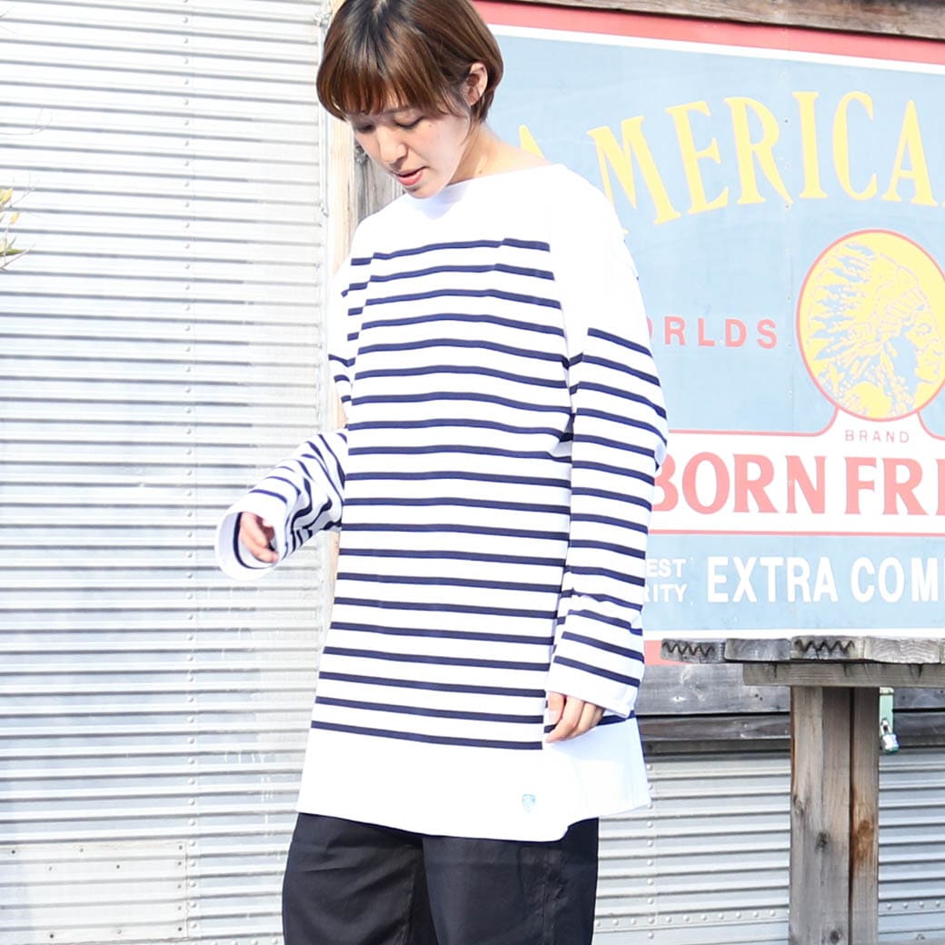 【6/4 20:00~6/11 9:59までP10倍】オーシバル ラッセルフレンチセーラーティーシャツ ORCIVAL RACHEL FRENCH SAILOR SHIRT 6101C 小母さん―ス トップス ボーンフリー BORN FREE