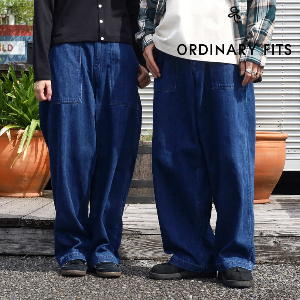 【4/4 20:00～4/10 9:59までP10倍】ORDINARY FITS オーディナリーフィッツ JAMES FATIGUE DENIM USED ジェームスファティーグデニムユーズド 秋冬 パンツ デニム ゆったり アジャスター オールシーズン