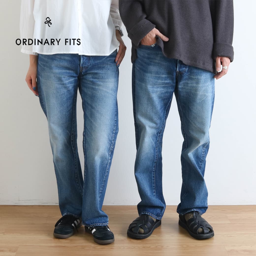 【4/14 20：00～4/17 9：59までP10倍】ORDINARY FITS TYPE STANDARD USED オーディナリーフィッツタイプスタンダードユーズド 秋冬メンズ レディース ユニセックス パンツ ユーズド加工　デニム