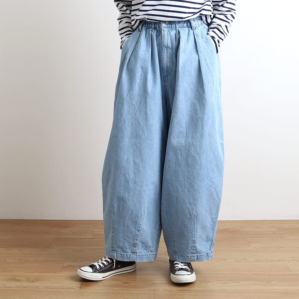 ハーベスティ サーカスパンツ デニム HARVESTY 10oz DENIM CIRCUS PANTS A11801 ライトブルー（93） ボーンフリー BORN FREE 14,881円