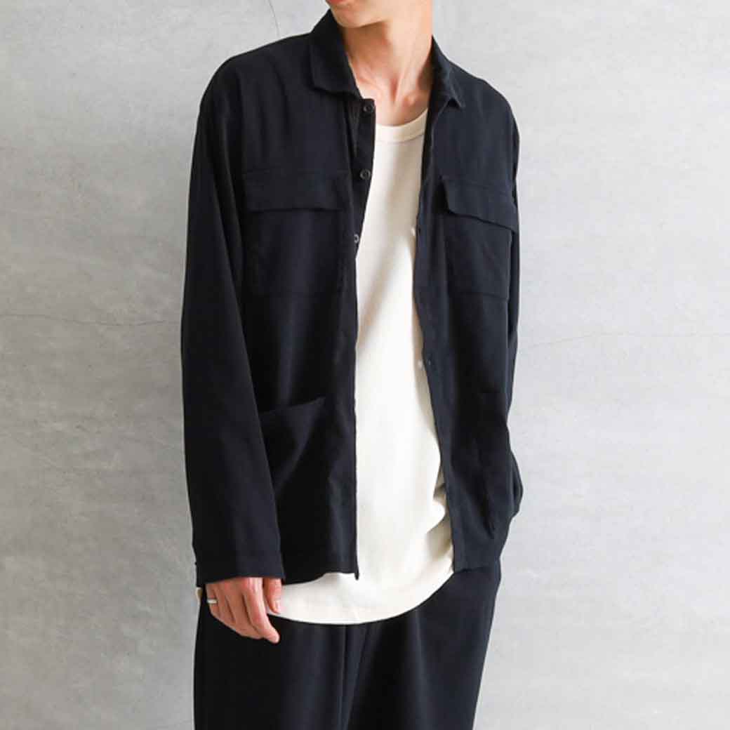 カエム　caem Sarah SHIRTS JACKET サラ　ジャケット ユニセックス　メンズ　レディース 006 長袖　シャツ　高島ちぢみ　綿 送料無料 ボーンフリー BORN FREE