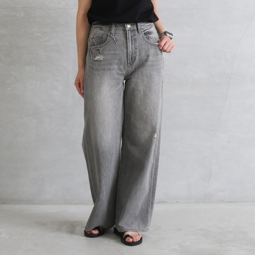 【7/19 20：00～7/26 9：59までP10倍】ANTGAUGE アントゲージ バギージーンズ Jane ANTGAUGE BUGGY JEANS レディース 通年 綿 GRAY ANTIQUE S M｜BORN FREE E-SHOP
