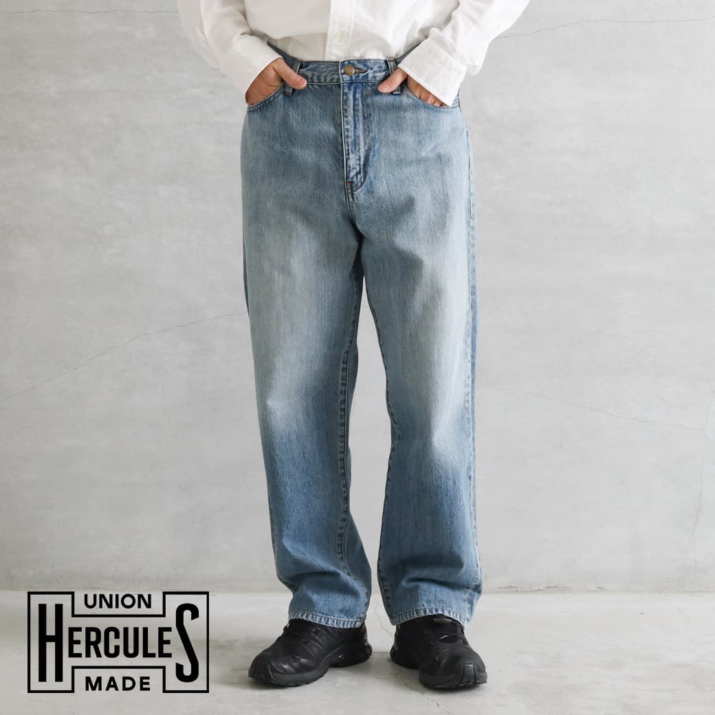 【7/19 20：00～7/26 9：59までP10倍】UNION HERCULES MADE ユニオンヘラクレスメイド 5ポケットデニムパンツ メンズ コットン Wフェード 30inch 32inch 34inch 36inch ボトムス デニム パンツ カジュアル 秋冬 送料無料 ヴィンテージ｜BORN FREE E-SHOP 20,790円