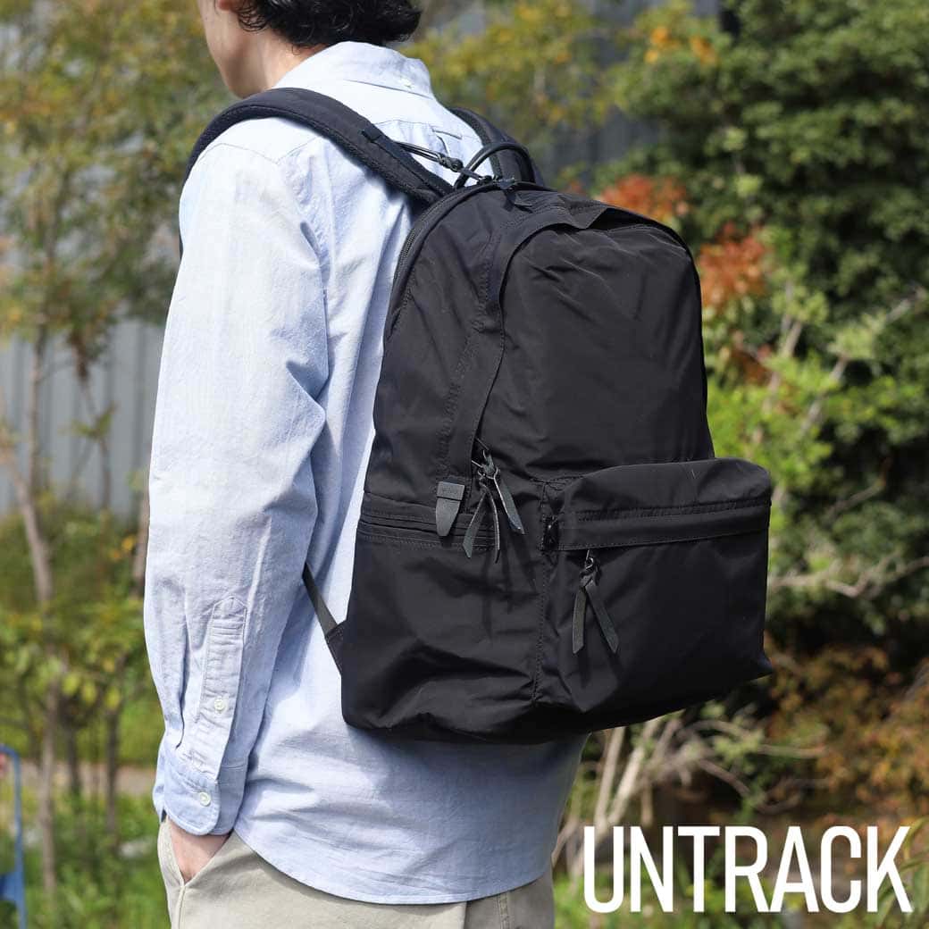 【4/4 20:00～4/10 9:59までP10倍】UNTRACK アントラック CITY PLUS / 3LS デイパック L CITY PLUS / 3LS | Day Pack L メンズ 通年 ナイロンタフタラミネートクロス 牛革 black Lサイズ