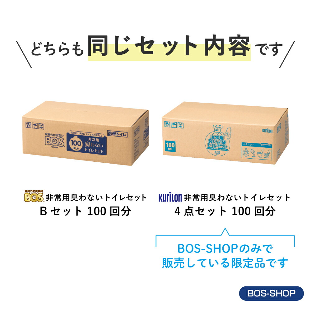 BOS 非常用トイレ 100回分 4点セット（2枚目）