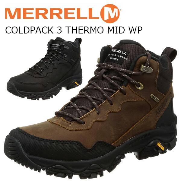 メレル メンズ ブーツ 冬 靴 冬靴 シューズ COLDPACK 3 THERMO MID WATERPROOF サーモ 冷ややかさ容器に並べる 3 ミッド お水校正刷り J037205 J037203 防滑 滑らない 滑りにくい ウインター 白いもの 北海道 BOS