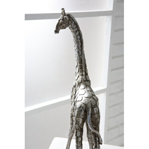 メタリックジラフ Wev68 Covent Garden ディスプレイ 動物 アニマル キリン 麒麟 置物 シルバー インテリア コレクション ディスプレイ オブジェ アンティーク調 ガーデン雑貨 コベント ガーデン プレゼント 100 Natural Gaz Org