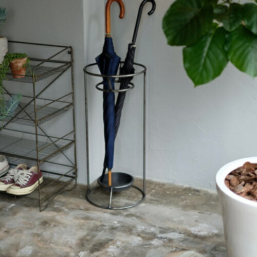 【期間限定P2倍！】 DEW umbrella stand □□ EL6 WVT 傘たて 傘立て アンブレラスタンド アイアン ブラック 黒色 黒 コンパクト スリム 収納 雨具 かさ 傘 カサ 立て 土間収納 土間 おしゃれ 玄関 エントランス 家具 雑貨 インテリア ウエストビレッジ （140）