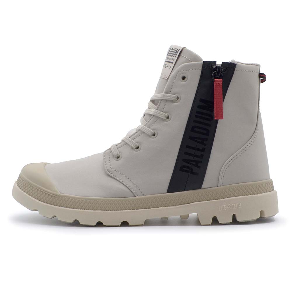 パラディウム パンパハイ シーカー2 ライト プラス ウォータープルーフ プラス PALLADIUM PAMPA HI SEEKER2 LT+WP+ NATURAL GREY メンズ レディース レイン スニーカー 防水シューズ 74406-096|BOSTON CLUB 店