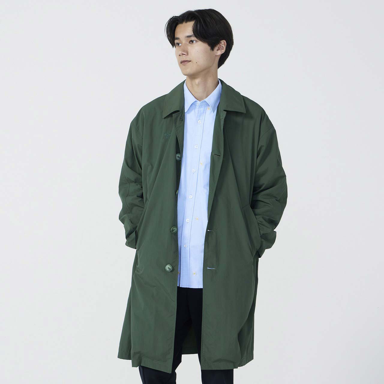 ヒュンメル プレイ 軽量パッカブルロングコート hummel PLAY カーキ メンズ ジャケット HAW2198-591