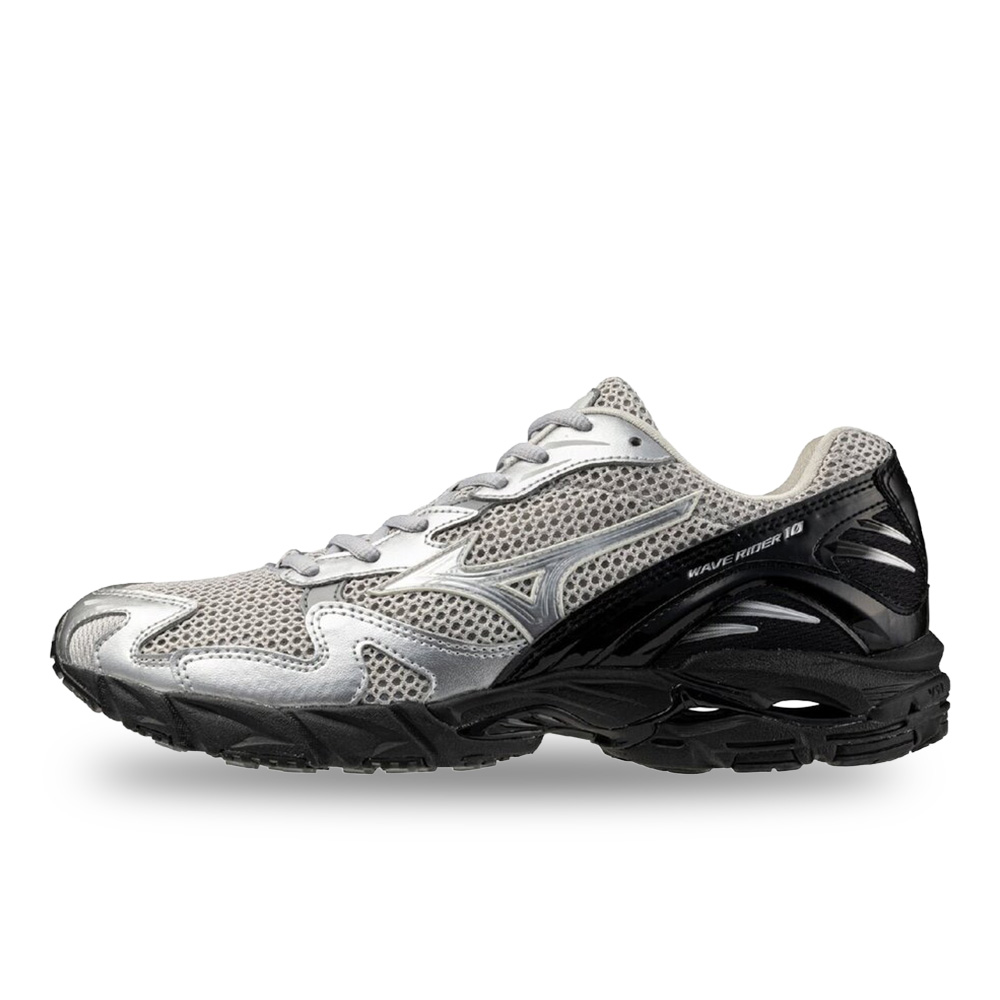ミズノ ウエーブライダー 10 MIZUNO WAVE RIDER 10 02：シルバー&times;オフホワイト&times;ブラック メンズ レディース スニーカー D1GA261602｜BOSTON CLUB 店