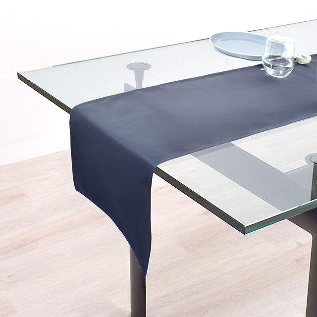 【楽天市場】テーブルランナー・テーブルセンター (30cm×210cm) ラミネートタイプ 無地オックス・ロイヤルネイビー シンプル 洗濯