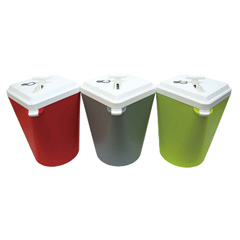 ゴミを圧縮、ゴミ袋の使用量も節減 圧縮ゴミ箱　ふた付き[ad-atu］-アドフィールド インテリア 機能的 便利 デザイン 節約