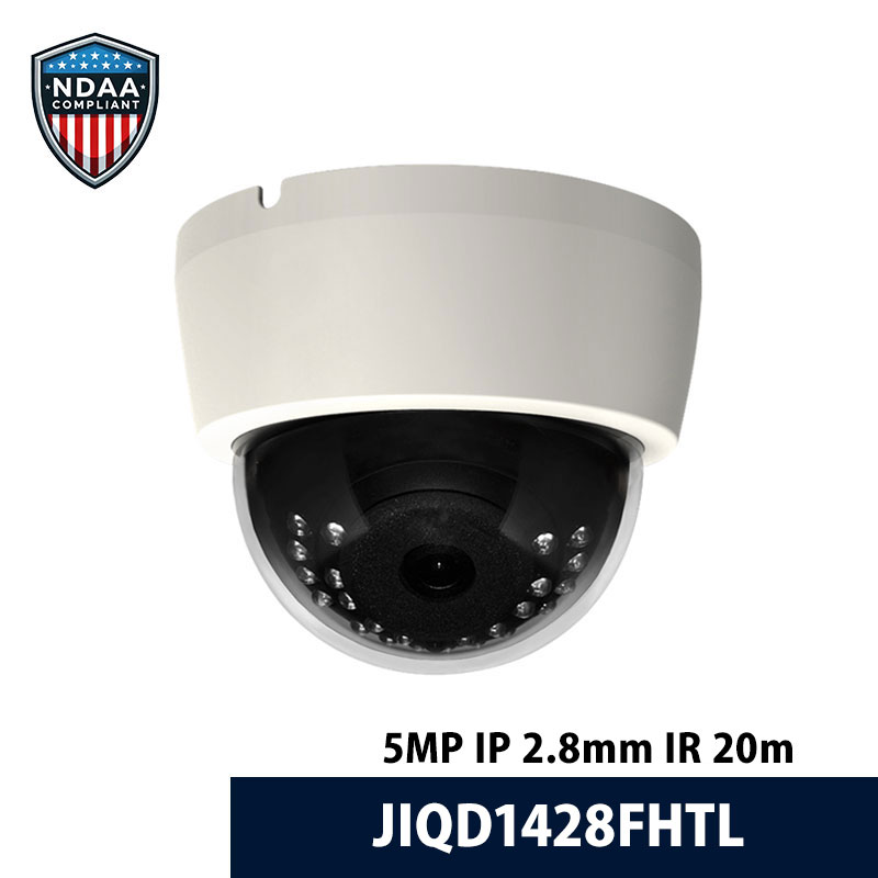 【最大100%Pバック抽選｜要エントリー】【NDAA準拠】5MP IP 屋内ドームカメラ 2.8mm JIQD1428FHTL｜防犯ーダイレクト店 17,020円