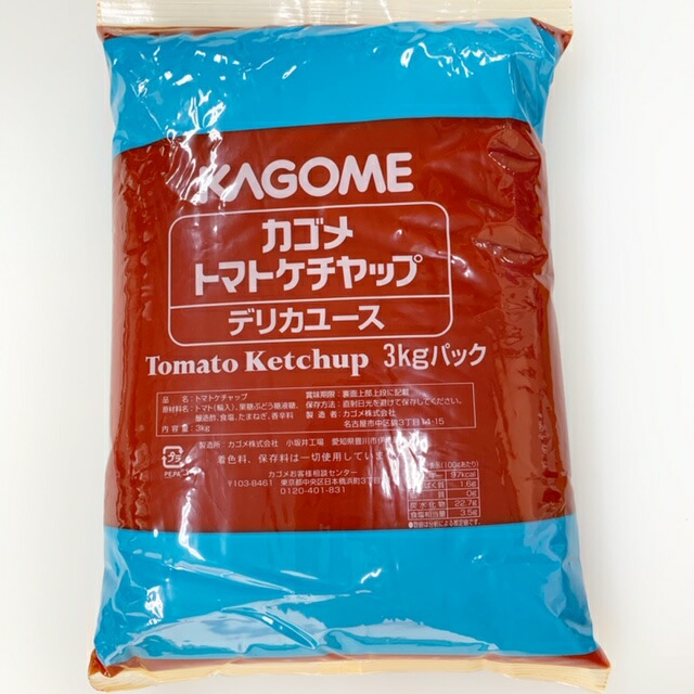 市場 カゴメ ケチャップ トマトケチャップ 3kg デリカユース 製パン材料