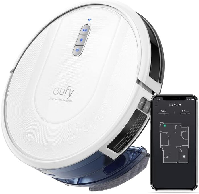 Anker Eufy (ユーフィ) RoboVac G30 Hybrid（ロボット掃除機）予約タイマー カーペット向け 【スマート・ダイナミック・ナビゲーション 2.0 / 2-in-1 吸引・水拭き両用 ホワイト｜価額の王様店
