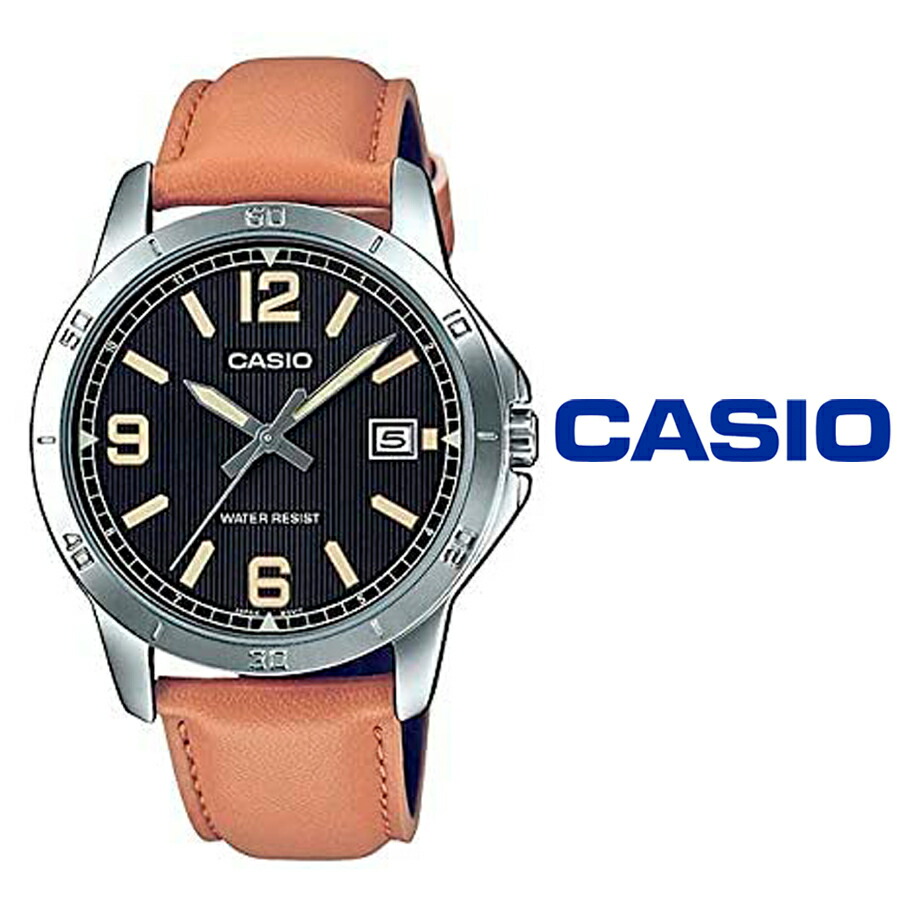 楽天市場 Casio カシオ クオーツ 腕時計 メンズ レディース アナログ Mtp V004l 1b おすすめ ウォッチ レザー ベルト チプカシ チープカシオ ビジネス ブルジョネ楽天市場店