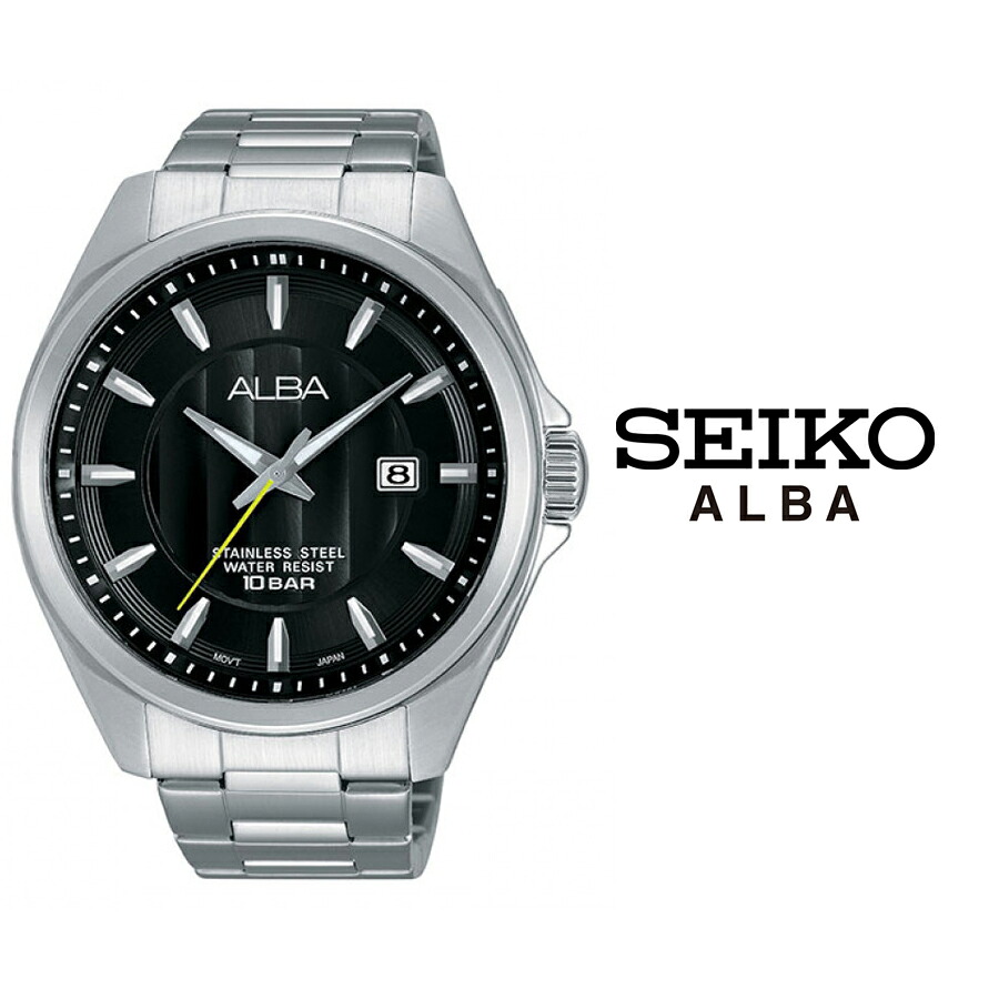 2020正規激安 あす楽 Seiko セイコー Alba アルバ クォーツ メンズ 腕時計 ブラック ダイアル ステンレス ベルト ビジネス カレンダー 5気圧防水 As9987x1 プレゼント スーツ フォーマル 全ての Biomedika Co Id