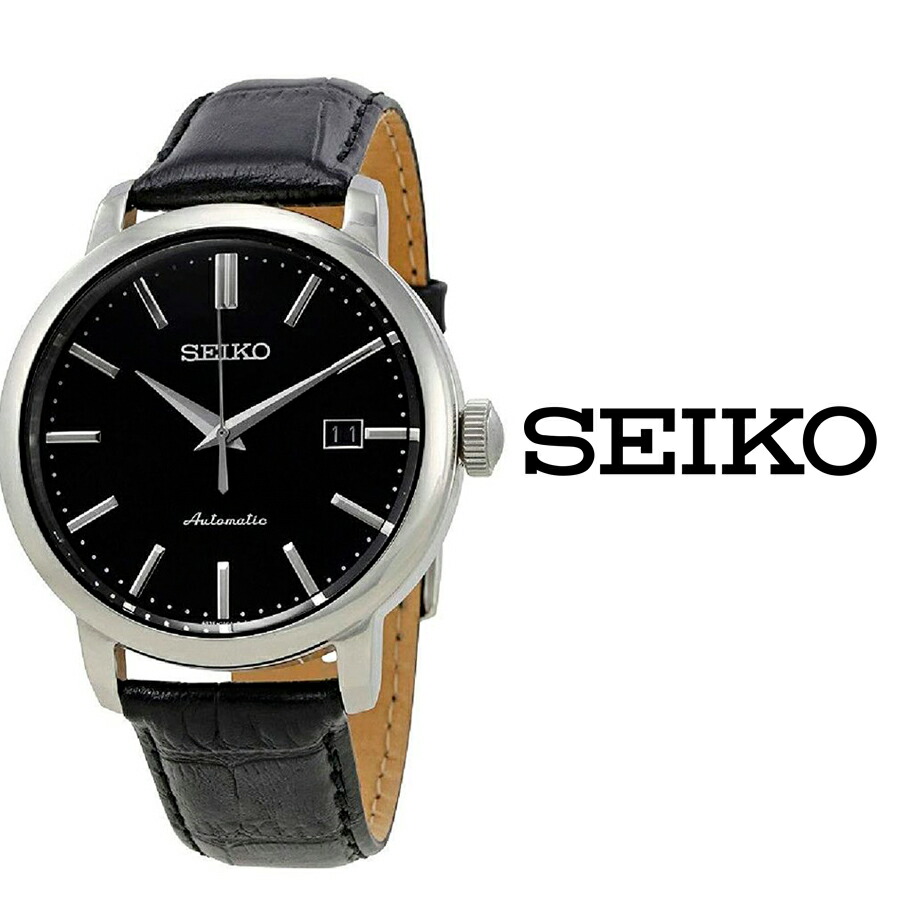 送料無料 あす楽 日本製 新品 Seiko Srpa27k1 クラシック オートマチック 自動巻き 手巻き付き機械式 メンズ 腕時計 アナログ ブラック レザー シースルーバック 最適な材料 Doutoresdaalegria Org Br