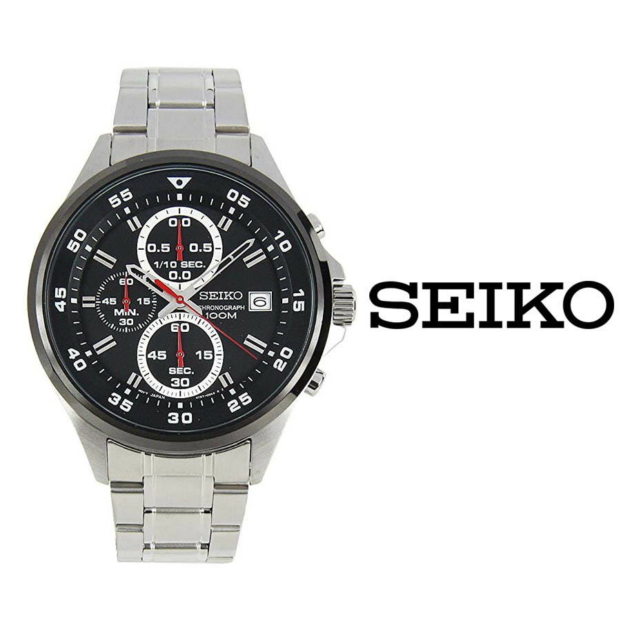 爆売り 楽天市場 あす楽 送料無料 新品 セイコー Seiko クロノグラフ メンズ 腕時計 Sks633p1 ステンレス ブラック シルバー ステンレス クォーツ 100m防水 おすすめ ブルジョネ楽天市場店 国内配送 Www Masterworksfineart Com