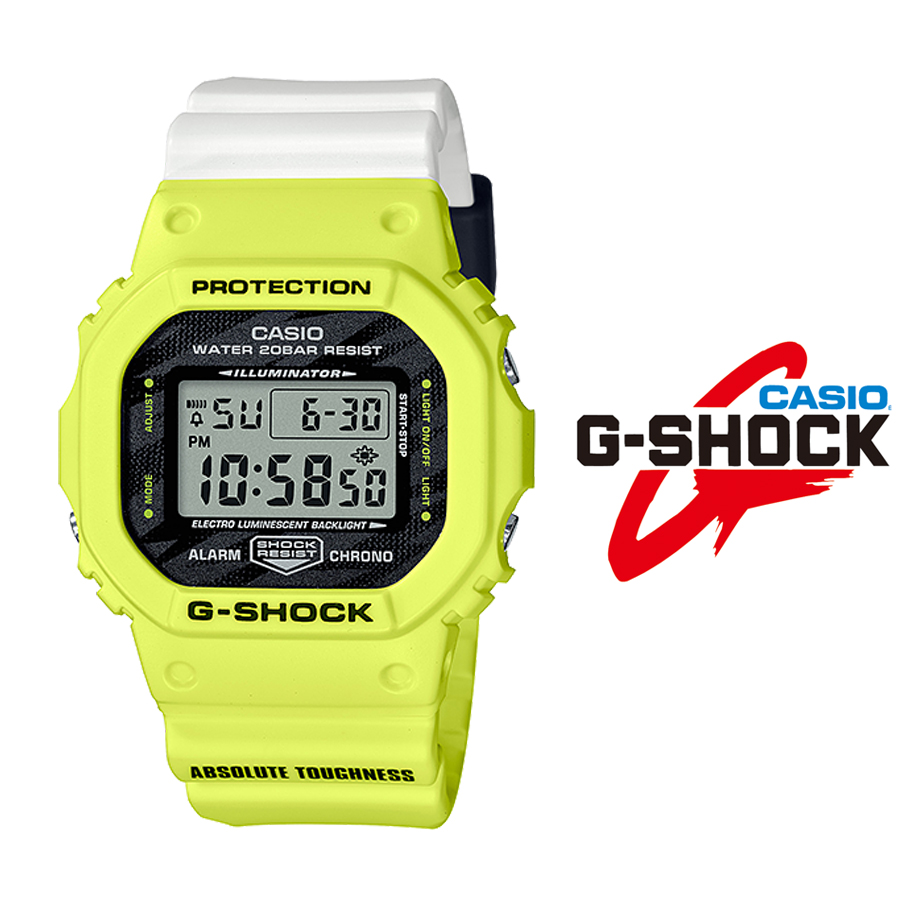 楽天市場 あす楽 送料無料 Casio カシオ G Shock ジーショック Dw 5600tga 9 腕時計 メンズ デジタル イエロー ライトニングボルト 人気 ブランド ストリート カジュアル ブルジョネ楽天市場店