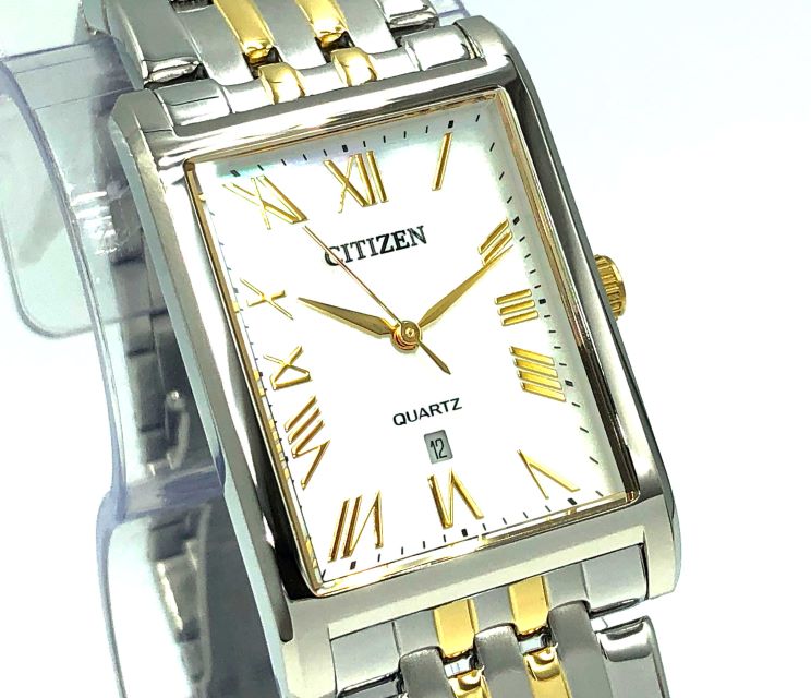 楽天市場 送料無料 Citizen シチズン カレンダー クオーツ アナログ 腕時計ビジネス プレゼント ギフト メンズ Bh3004 59d メンズ ステンレス シルバー ゴールド ブルジョネ楽天市場店