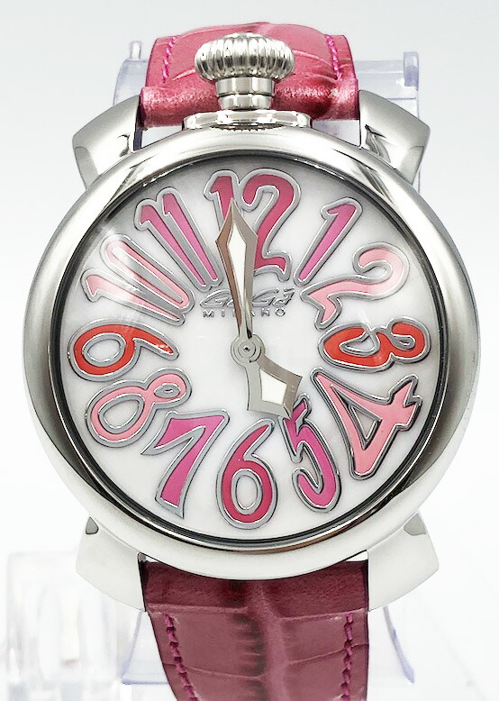 送料無料 新品 Gaga Milano ガガミラノ マヌアーレ40mm 腕時辰儀 ユニ媾合 メンズ レディース イタリア 時計 50 6 石英 ローゼ ホワイト 皮革下紐 評判 商標名 携帯時計 Arcprimarycare Co Uk