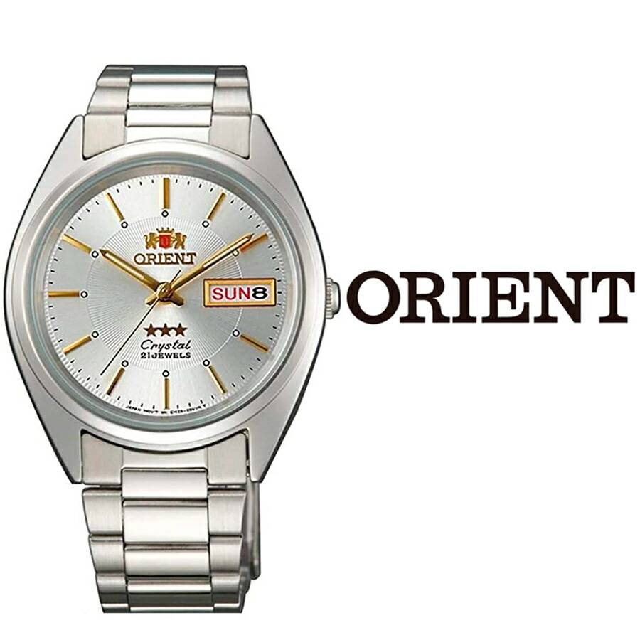 在庫限り あす楽 新品 オリエント Orient スリースター オートマティック 自動巻 Fabw9 ステンレス ベルト メンズ 腕時計 カレンダー シルバー ブルジョネ店 最新コレックション Faan Gov Ng