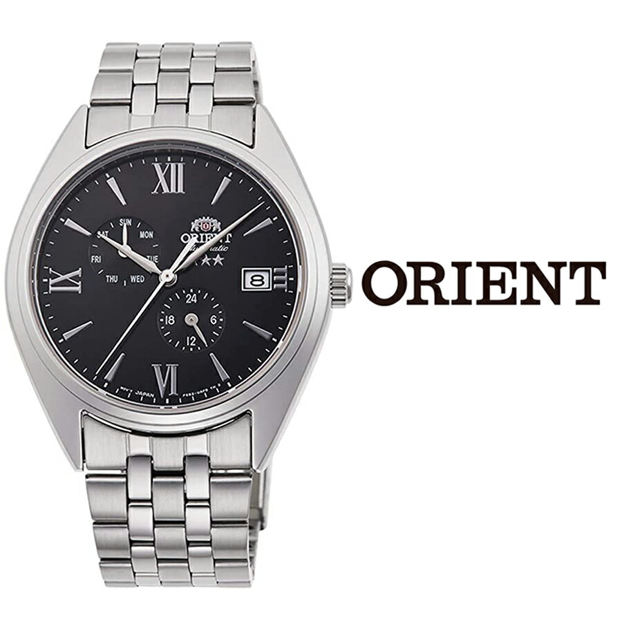 期間限定特価 あす楽 新品 オリエント Orient メンズ 腕時計 Ra Ak0504b10b ステンレス 自動巻 オートマチック カレンダー ビジネス プレゼント アナログ 24時間計 デイデイト ブラック 輝く高品質な Www Faan Gov Ng