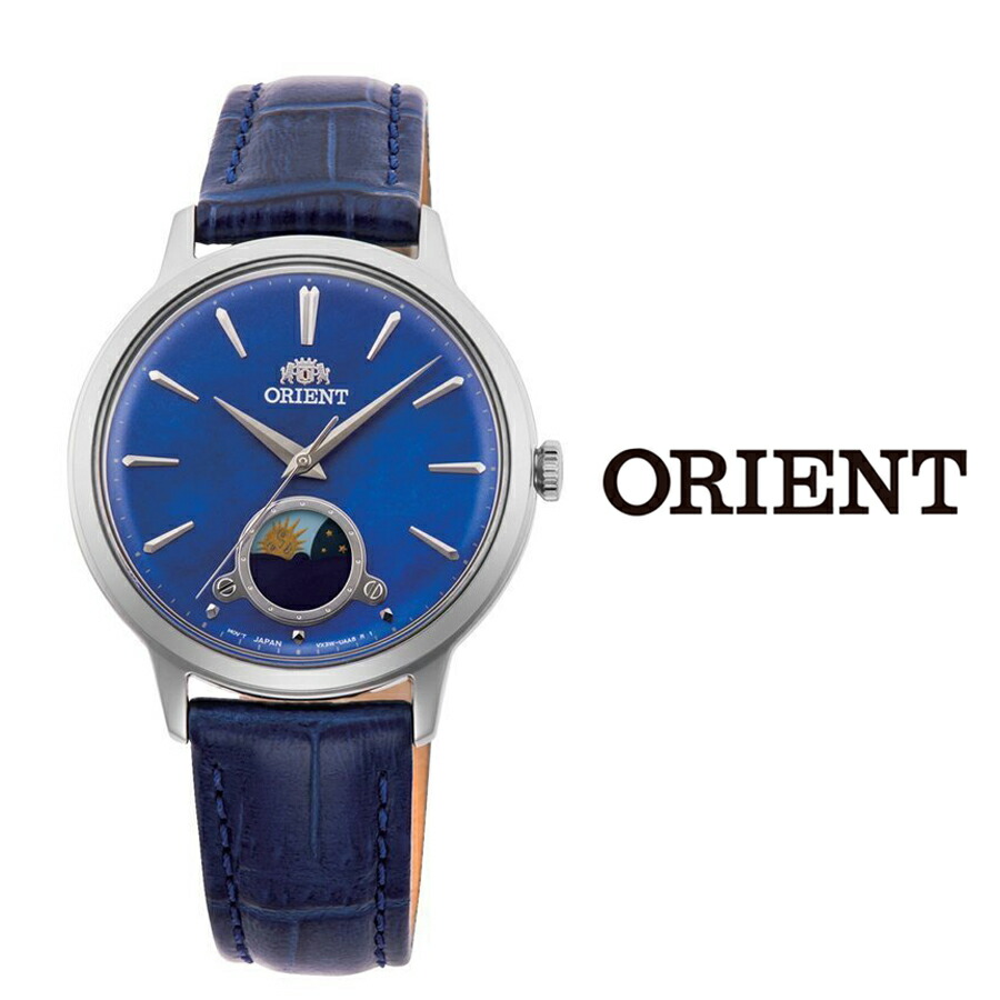 絶対一番安い あす楽 オリエント Orient オリエント レディース 腕時計 Ra Kb0004a10b クラシック クオーツ レザーベルト サン ムーン おすすめ ファッション ドレス プレゼント ブルー Watch Womens Ladies 輝く高品質な Faan Gov Ng