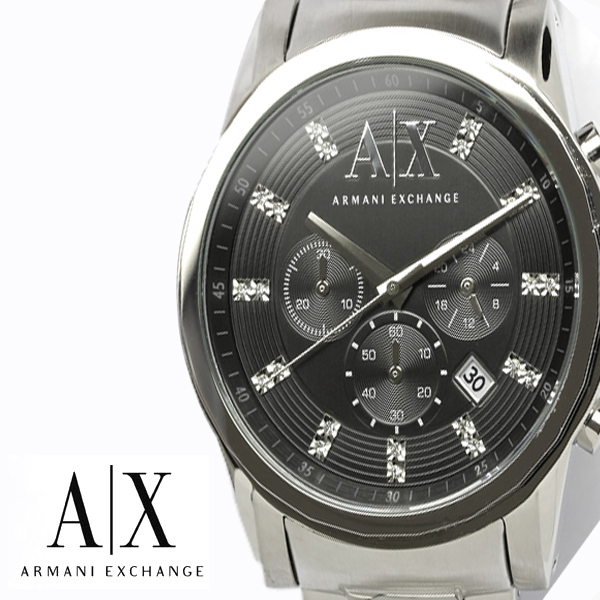 armani exchange watch mens silver