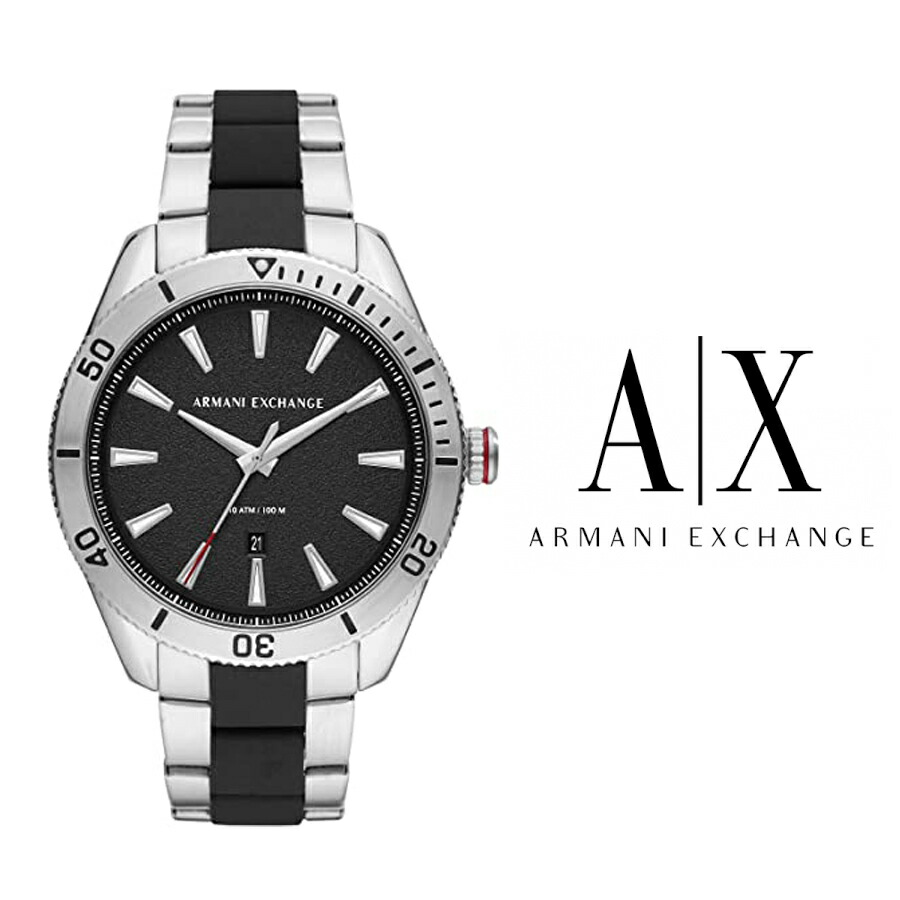 新品 あす楽 送料無料 アルマーニ エクスチェンジ AX1824 ARMANI EXCHANGE メンズ 腕時計 アナログ クオーツ ブラック シルバー