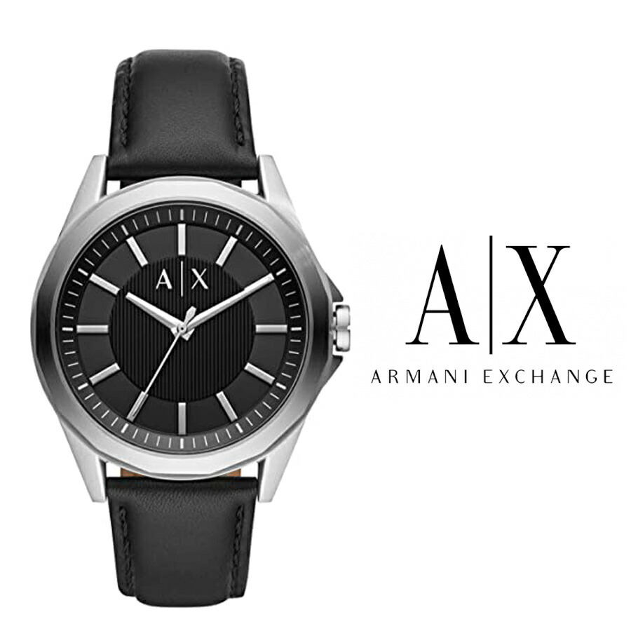 人気ブランド あす楽 アルマーニ エクスチェンジ Drexler ドレクスラー Ax2621 Ax Armani Exchange 腕時計 メンズ アナログ クオーツ ギフト クロノグラフ ブラック レザー おすすめ ブルジョネ店 人気ブランドを Www Rural Heritage Com