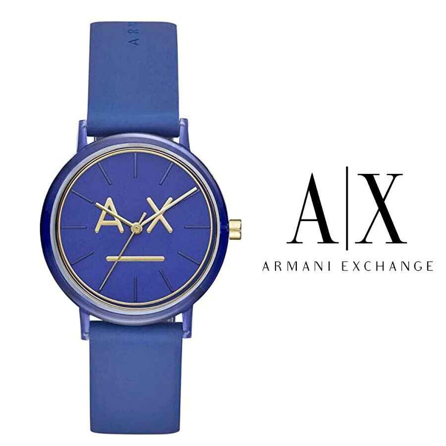 送料無料 アルマーニ エクスチェンジ AX5558 ARMANI EXCHANGE レディース 腕時計 アナログ クオーツ　シリコン LOLA ローラ ブルー おすすめ ファッション｜ブルジョネ店