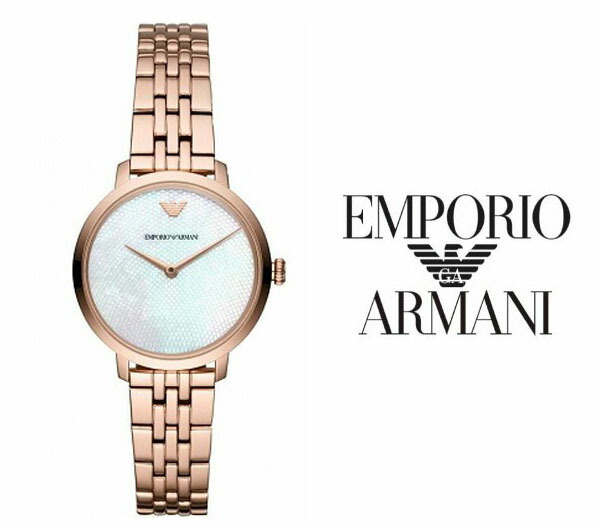 送料無料 EMPORIO ARMANI エンポリオアルマーニ MODERN SLIM モダンスリム クオーツ レディース 腕時計 ステンレス ベルト AR11158 オススメ ギフト アナログ ウォッチ ローズゴールド シンプル