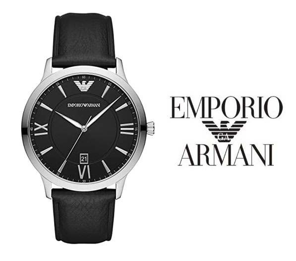 受賞店舗 あす楽 Emporio Armani エンポリオアルマーニ Gionanni ジョバンニ クオーツ メンズ 腕時計 ブラック レザー ベルト Ar 人気 オススメ ギフト アナログ シルバー カレンダー ブルジョネ店 正規激安 Www Faan Gov Ng